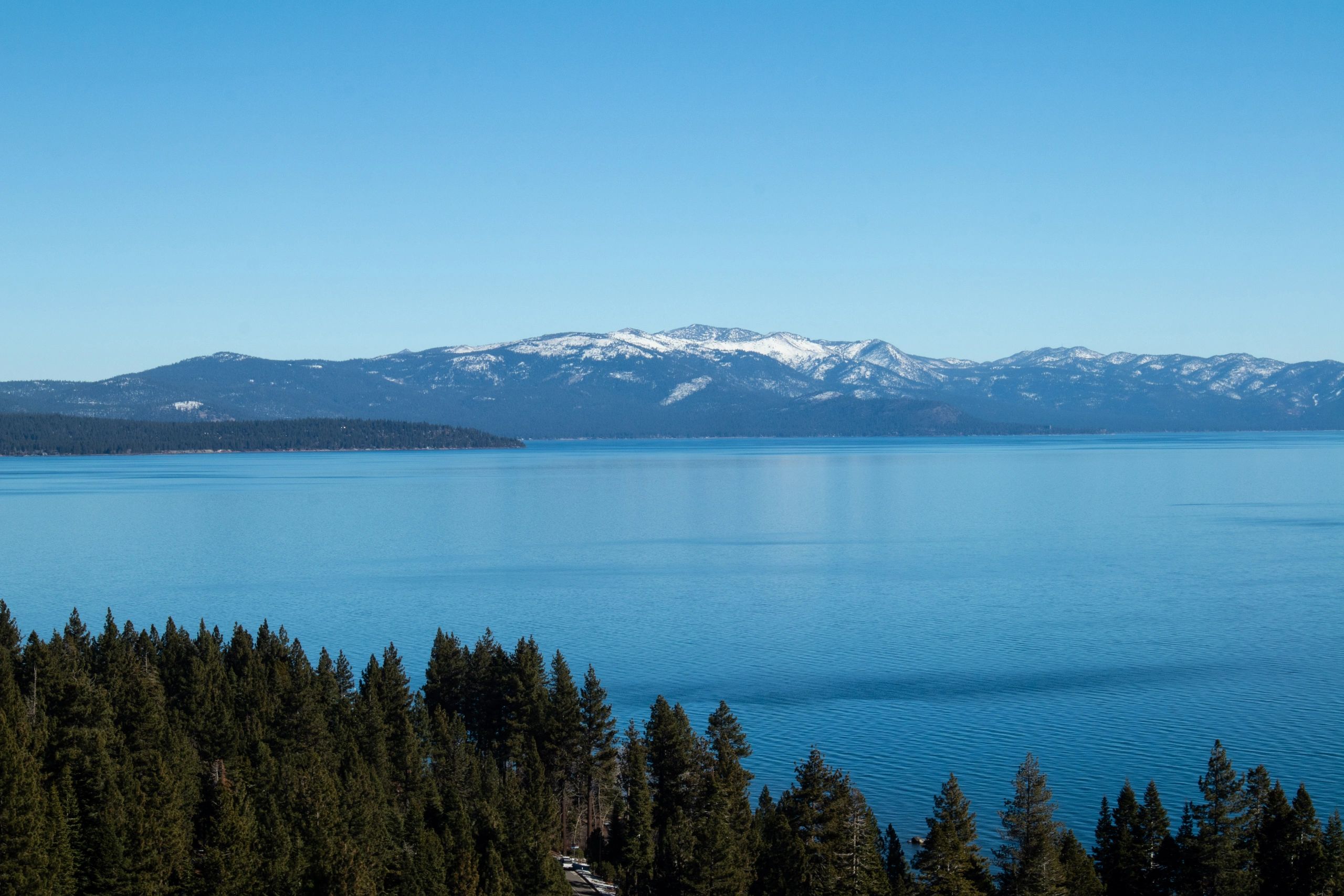 Lake Tahoe view from a mountain overlook